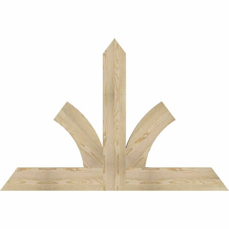 Ekena Millwork Richland Rough Sawn Timber Gable Bracket, Douglas Fir, 60"W x 40"H x 2"D x 6"F, 16/12 Pitch GBW060X40X0206RIC00RDF